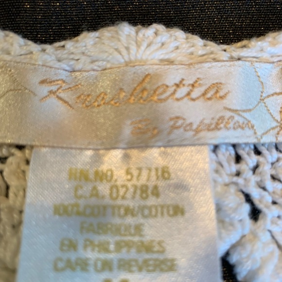 Crochet white bolaro. Krochette by papillon. - Picture 7 of 7